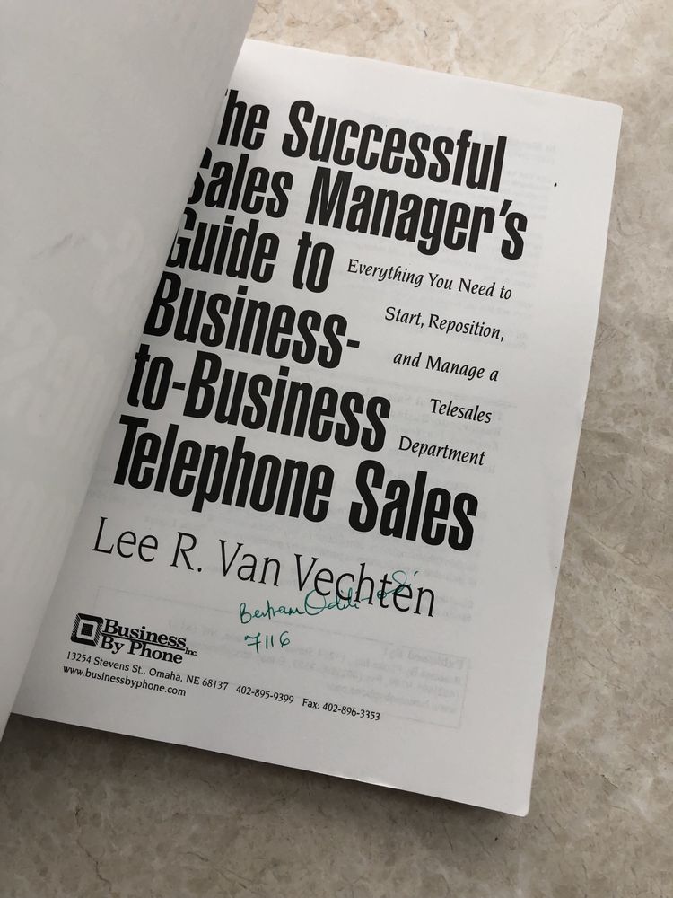 Książka the successful sales manager’s guide to business to buisness