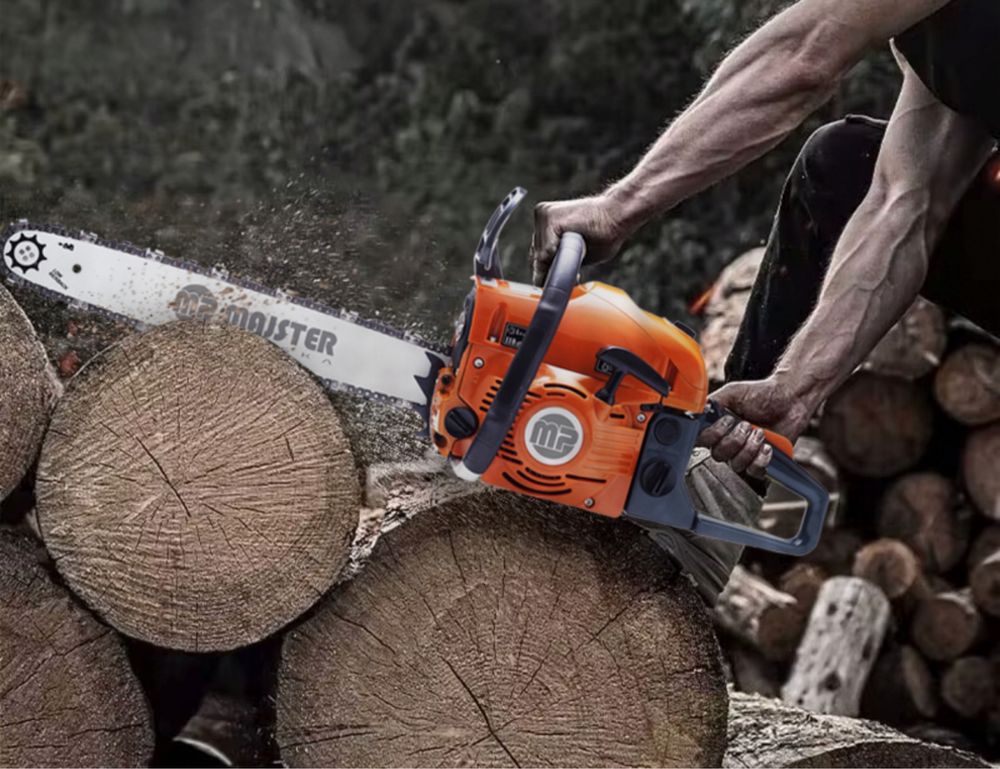 Piła Pilarka Spalinowa Łańcuchowa 5,7 km Duży Zestaw Akcesoria Prezent
