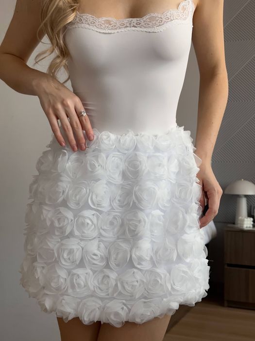 Спідниця з трояндами, спідниця жіноча, спідниця з мереживом, спідниця