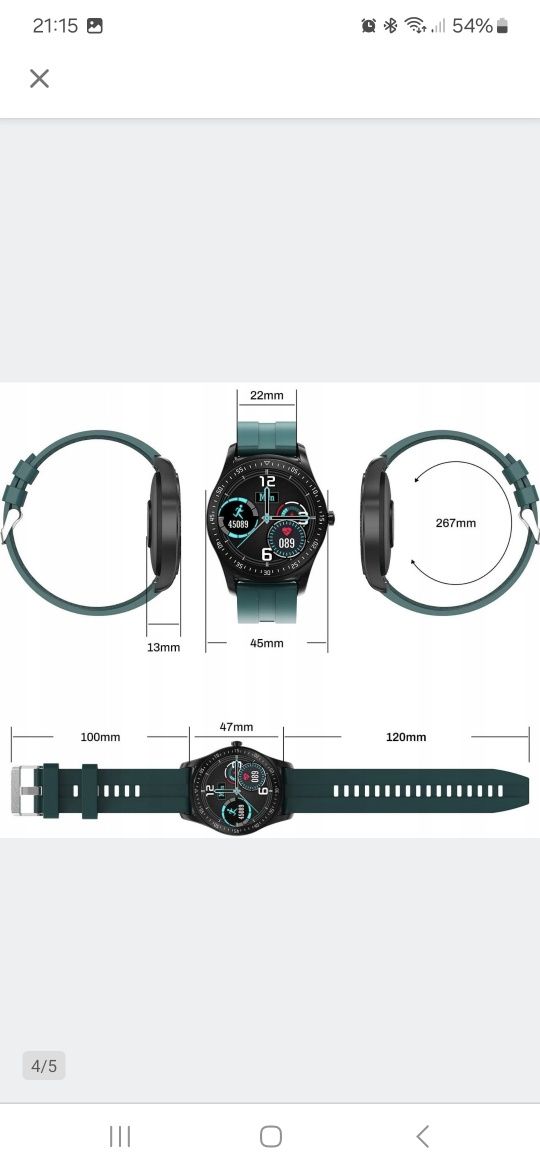 Smartwatch HopoFit Q86 Dotyk Tętno Powiadomienia