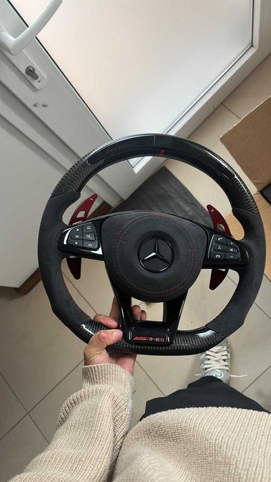 Volante Mercedes Carbono Led Display A C E S CLA GLA GLC GLE GLS GLE W