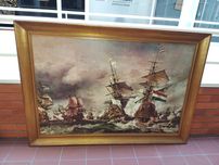 Quadro Estampa Batalha Naval