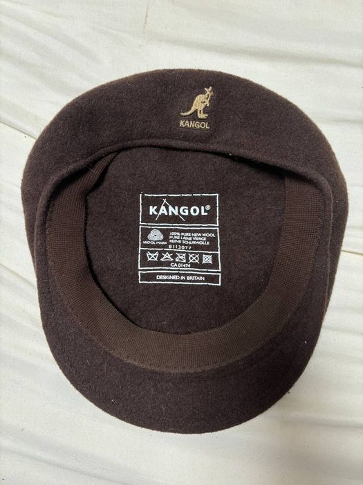 Кепка жиганка kangol коричнева, шоколадного кольору