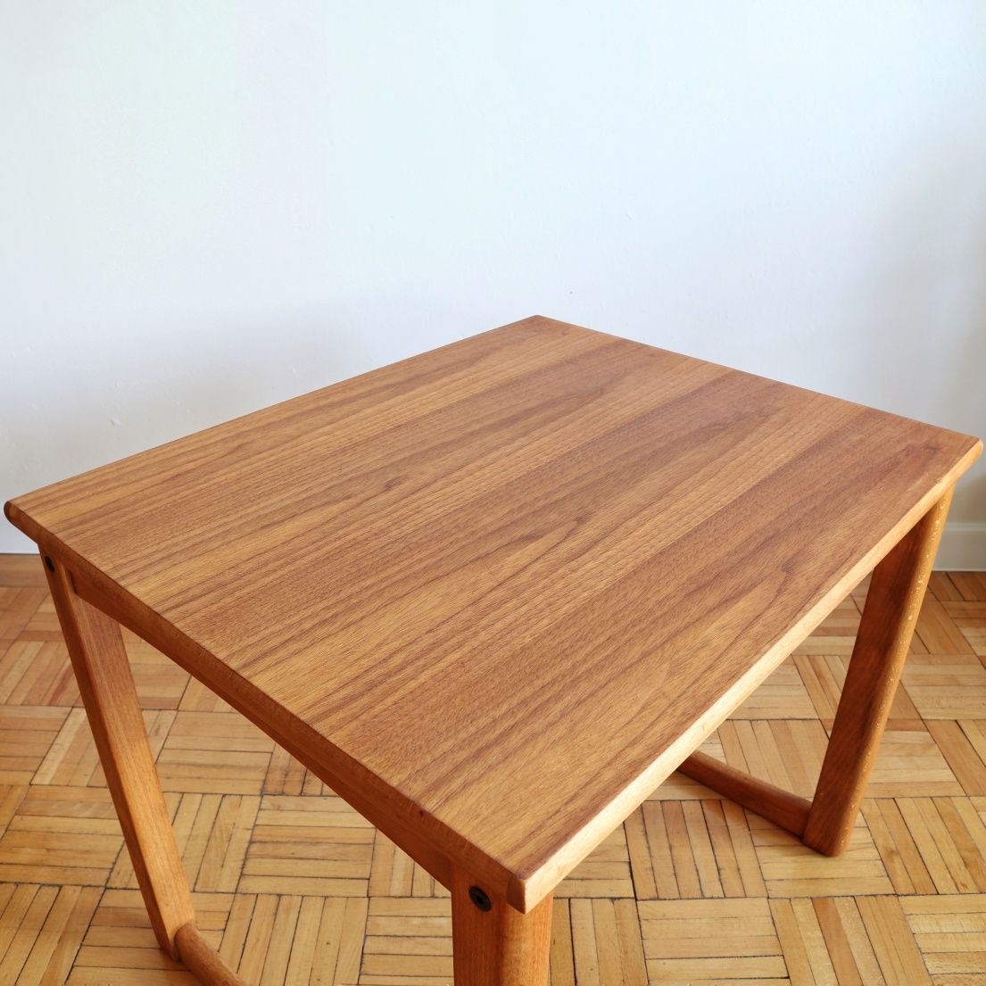 Duński stolik pomocniczy tekowy teak vintage retro mid century