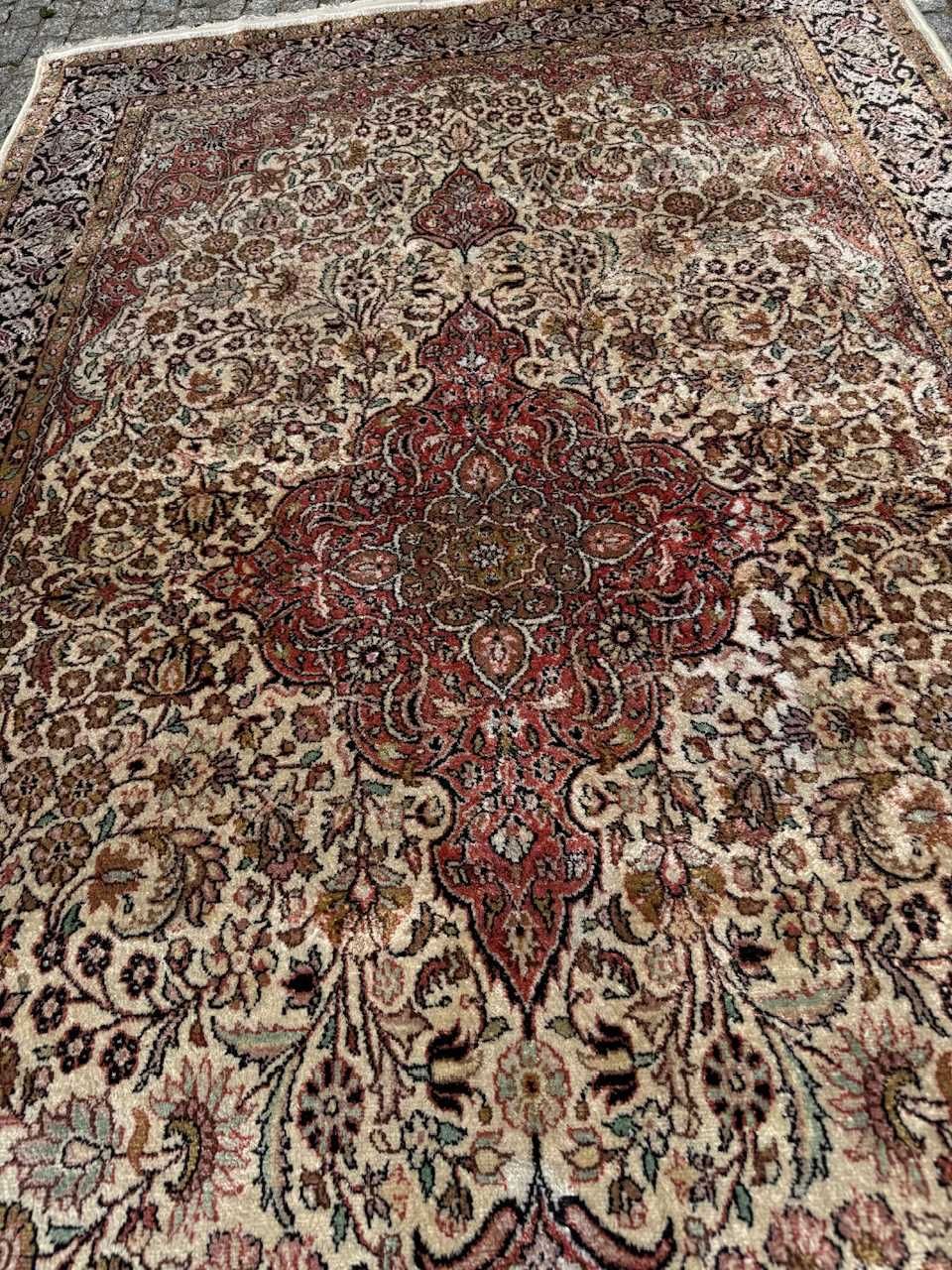 Jedwabny r.tkany dywan perski GHOUM / GHOM 235x140 galeria 15 tyś
