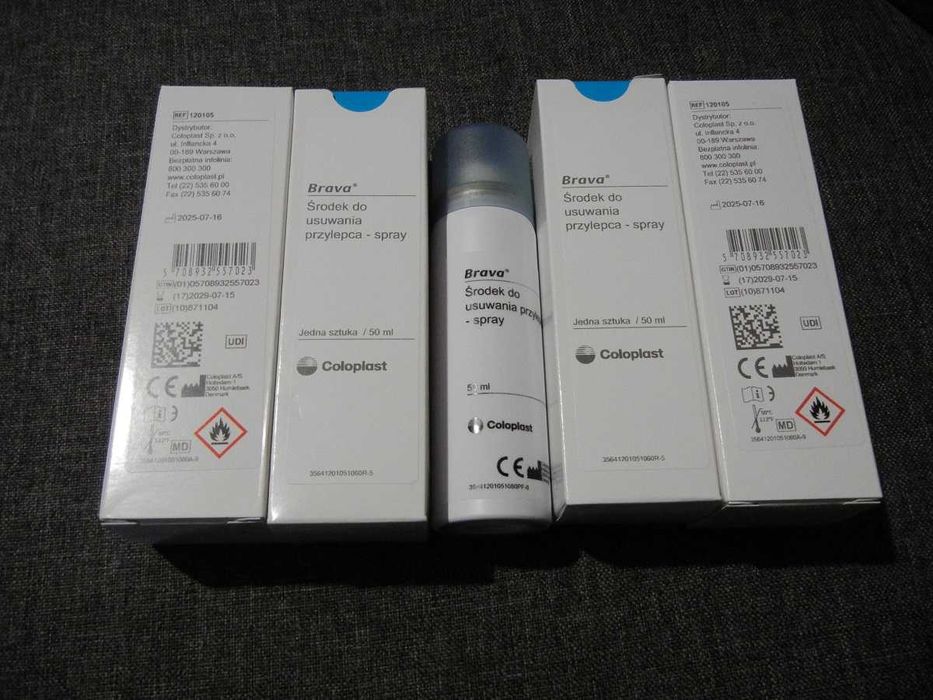 Odklejacz do worków i przylepców Coloplast Brava 5 x 50ml