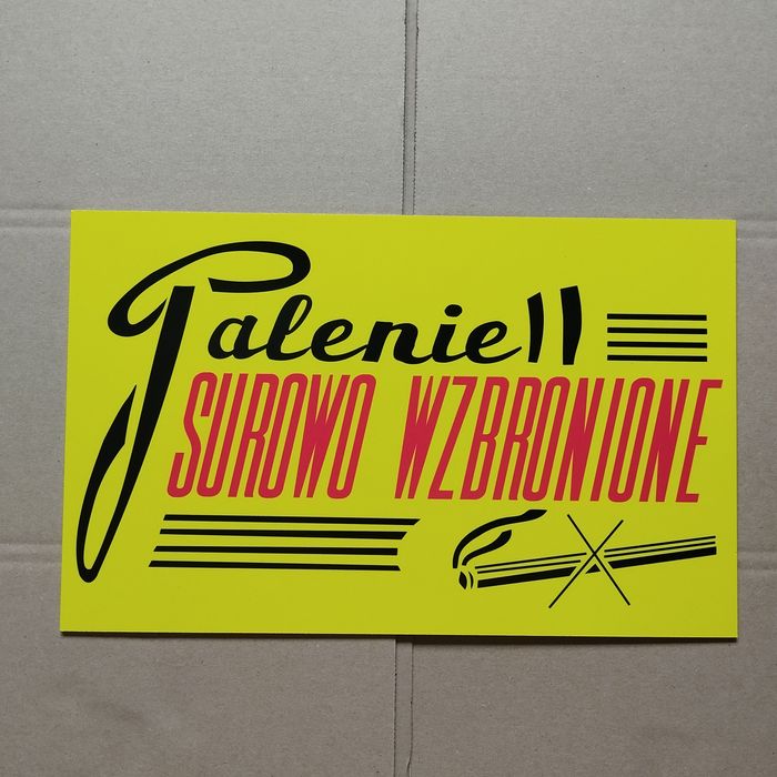 Tablica PRL palenie surowo wzbronione