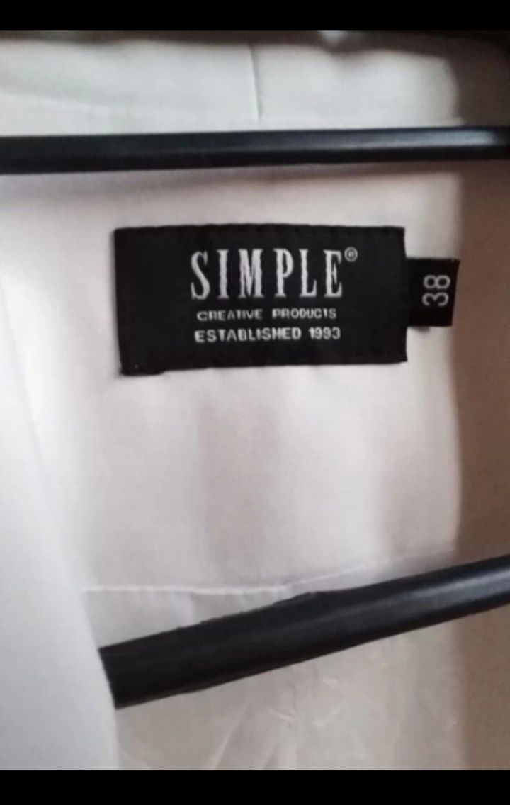 Biały żakiet marynarka SIMPLE