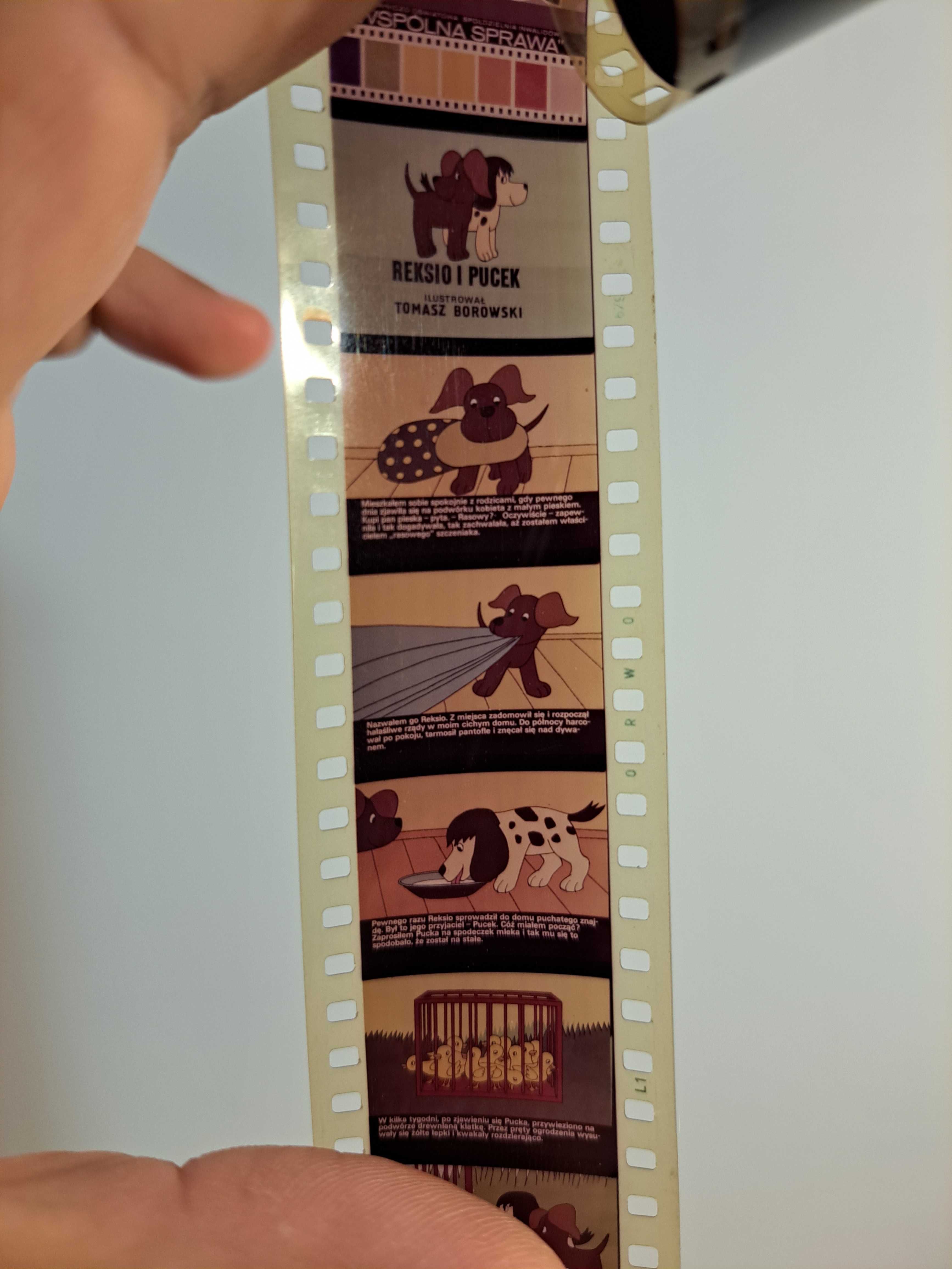 REKSIO I PUCEK bajka na rzutnik projektor diaskop PRL