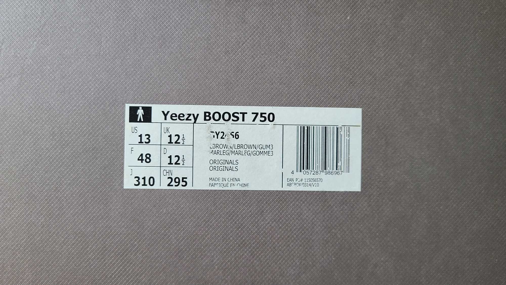 Adidas YEEZY Boost 750 "Chocolate brown" (BY2456) rozm. 13US-48EU-31cm