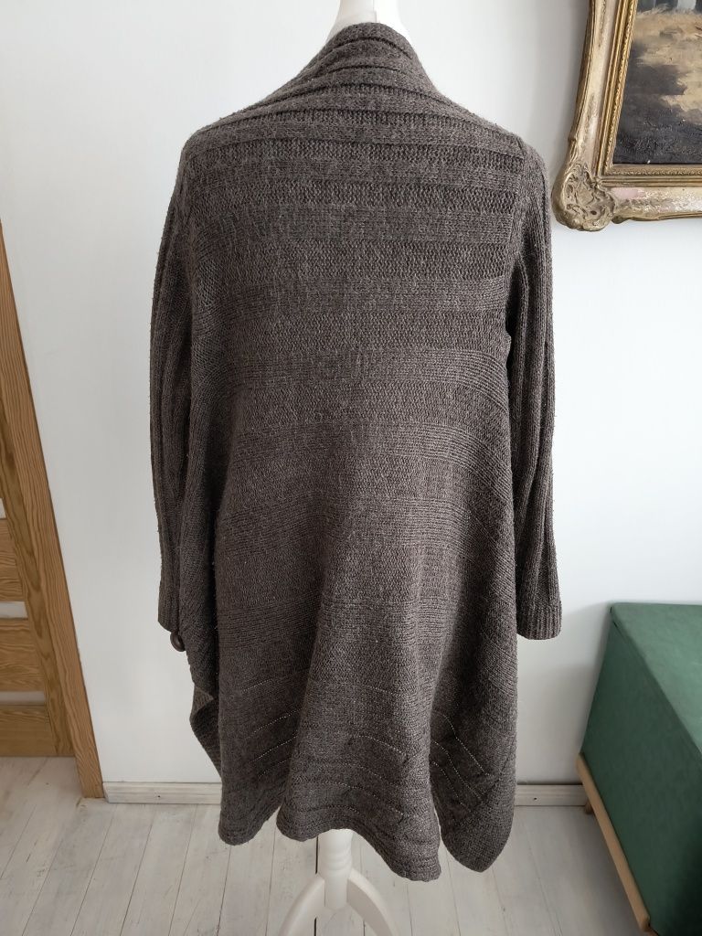Sweter damski z wełną asymetryczny rozmiar M
