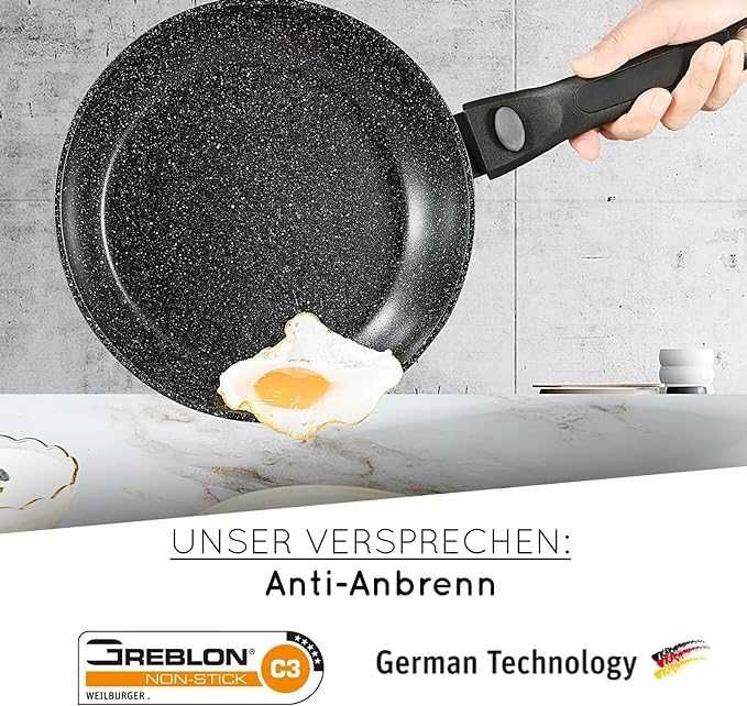 Patelnia tradycyjna Divory 24 cm ze zdejmowaną rączką