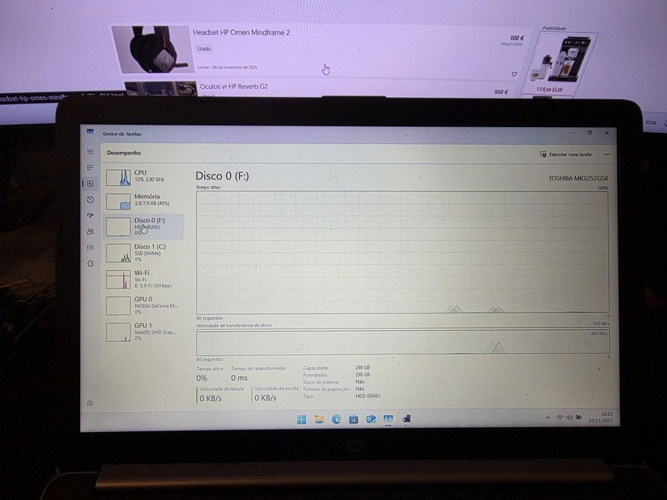 Portatil hp 15-da0033np