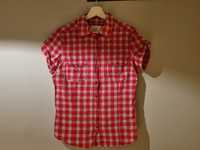 Koszula w kratkę H&M 40 L koszulka bluzka bluzeczka czerwona