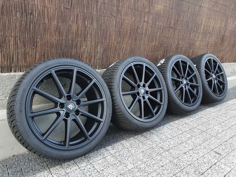 4x Koła 19-stki Audi A5 Brock 255/35/19 Hankook 7,5m 2021r czarny mat!