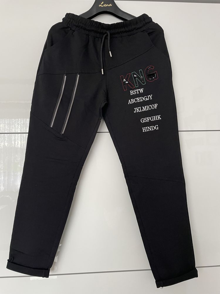 Nowe spodnie dresowe Megi czarne rozmiar S/M