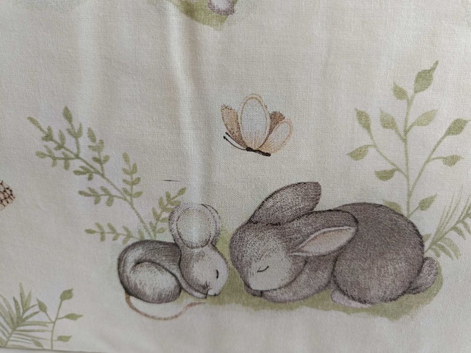 Pościel 3 elementowa 135x100 cm VELVET BEŻ+SPOKOJNY LAS  MIMINU