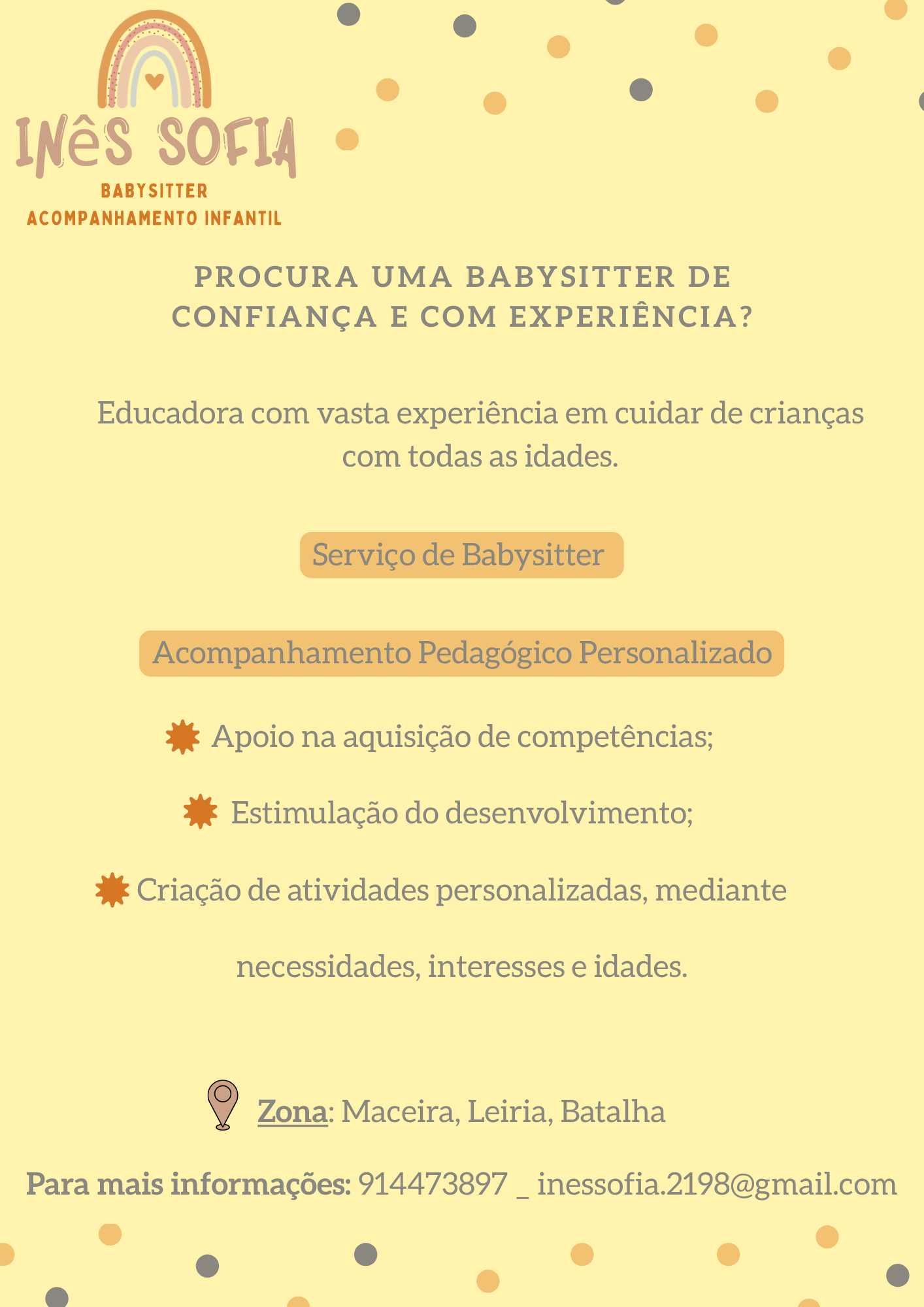 Acompanhamento Pedagógico Personalizado e Babyssiter