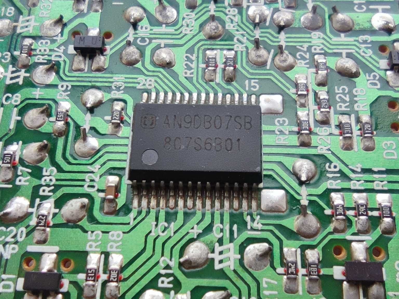 Плата с инвертора микроволновой печи NN-C785JF на микросхеме AN9DB07SB