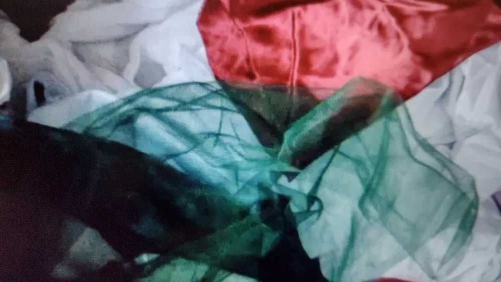 ścinki tkanin tiulu