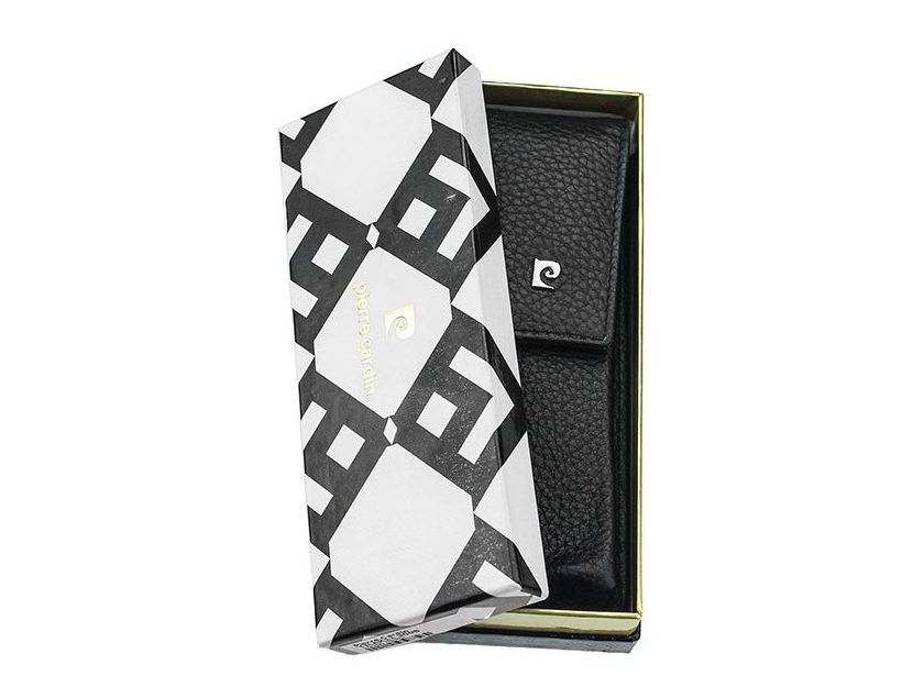 męskie etui pierre cardin skóra naturalna czarny