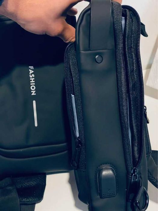 Bolsa de Ombro Multifuncional Anti-Roubo, USB