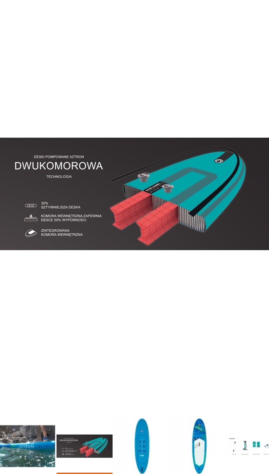 Deska SUP Pompowana dwukomorowa Aztron  Mercury
