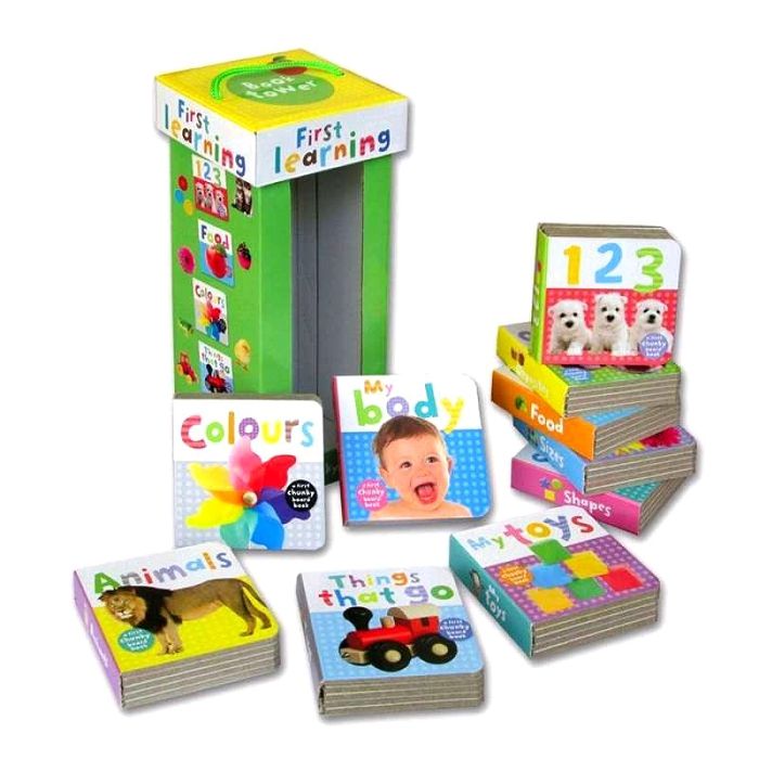 My First Learning 10 Chunky Books Tower biblioteczka pierwsze słowa