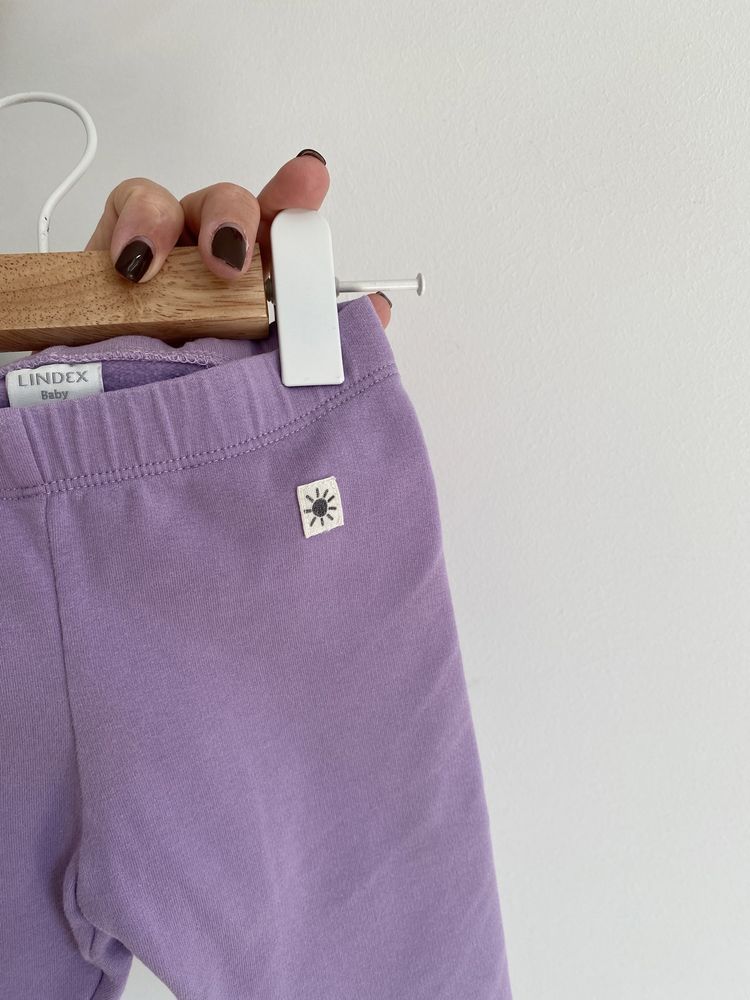 Legginsy lindex 68 liliowe grubsze