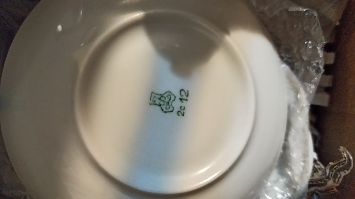 Talerzyki deserowe do ciasta podstawki do filiżanek porcelana sygnowan