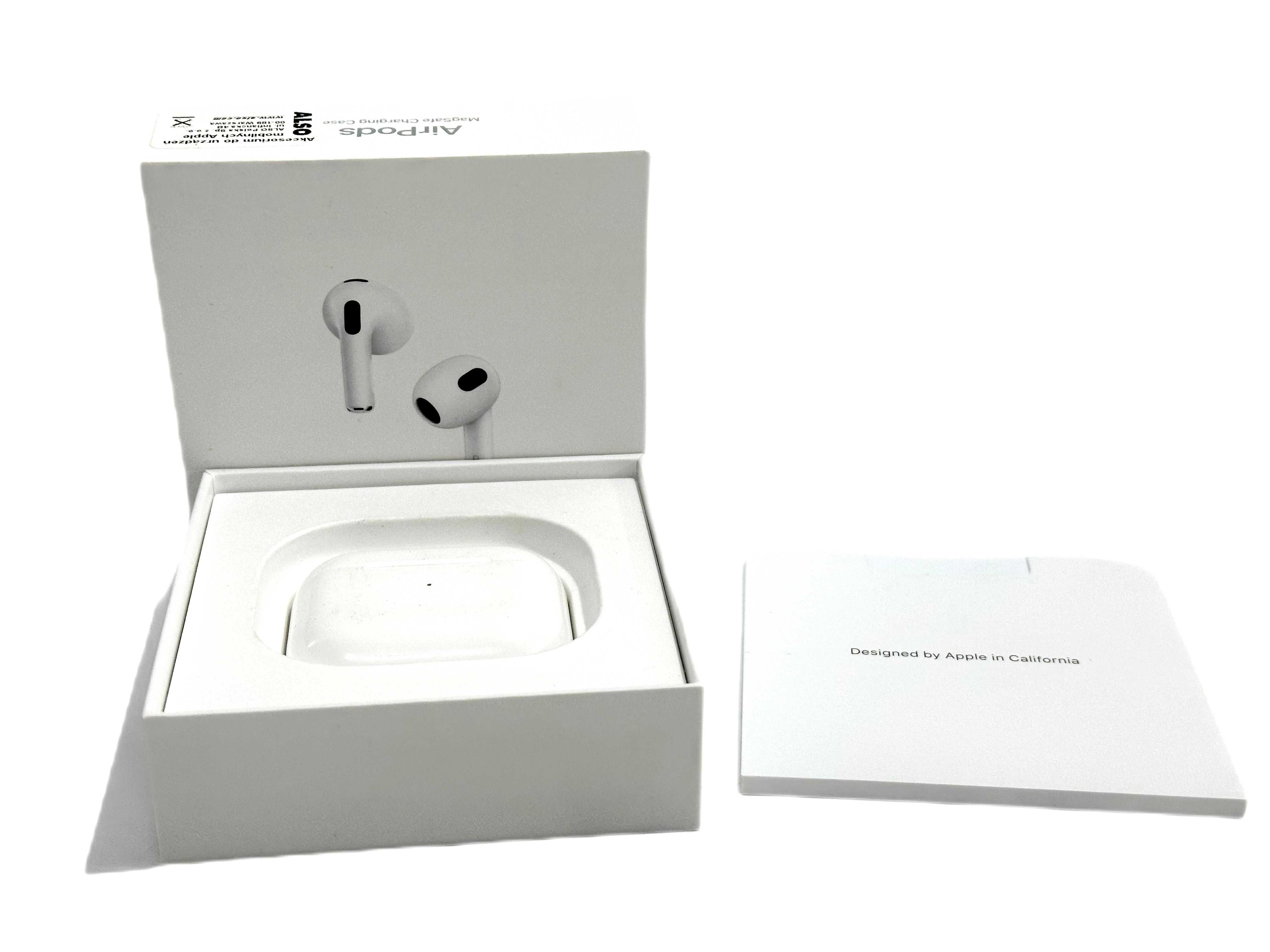 Używane słuchawki Apple AirPods 3 + etui ładujące MagSafe