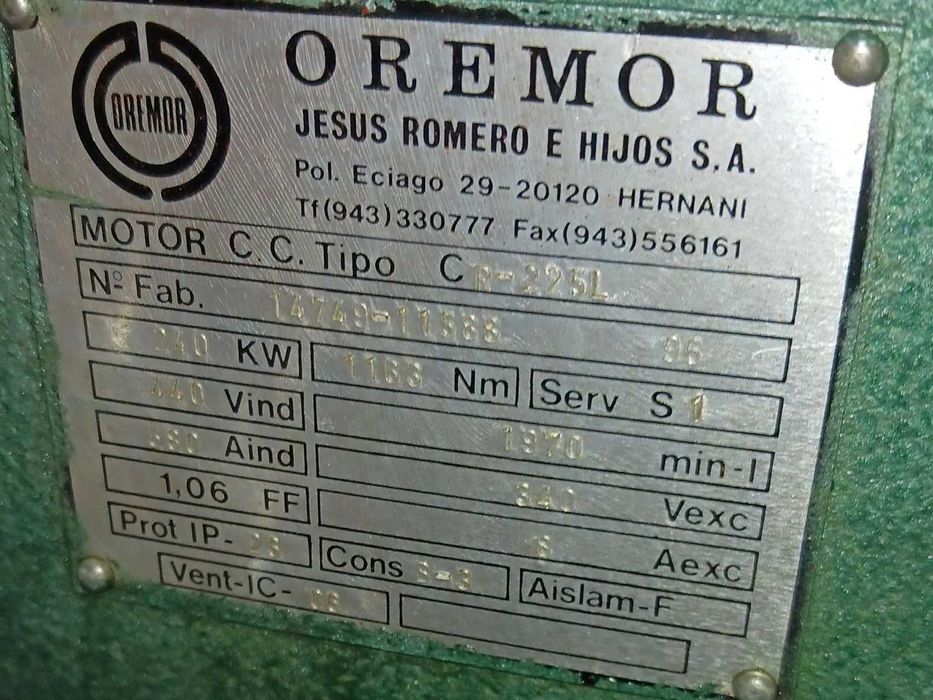 Silnik elektryczny prądu stałego 167kW 240 kW 2000 obr DC 225S 225L