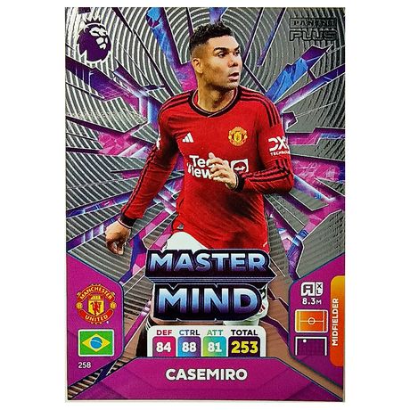 Karta Panini 258 Premier League 2024 Plus Casemiro Master Mind