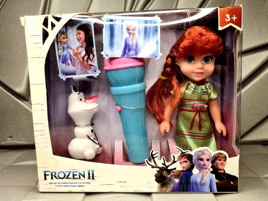 Super zestaw laleczka z grającym mikrofonem Frozen Kraina Lodu nowe