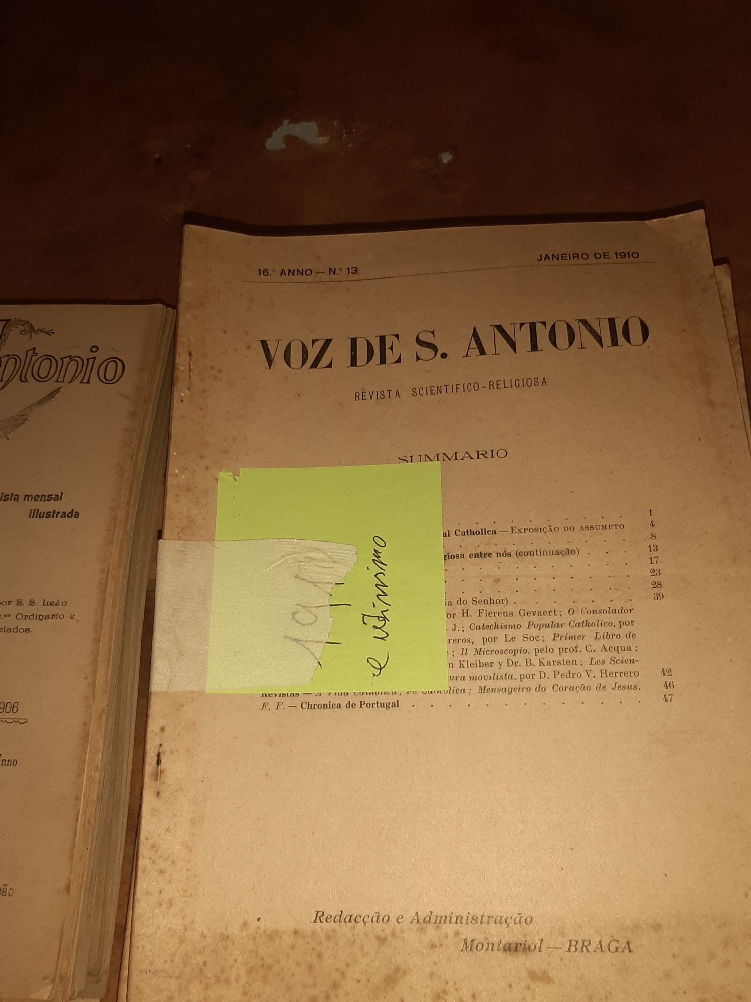 Antigas Revistas A Voz de Santo António