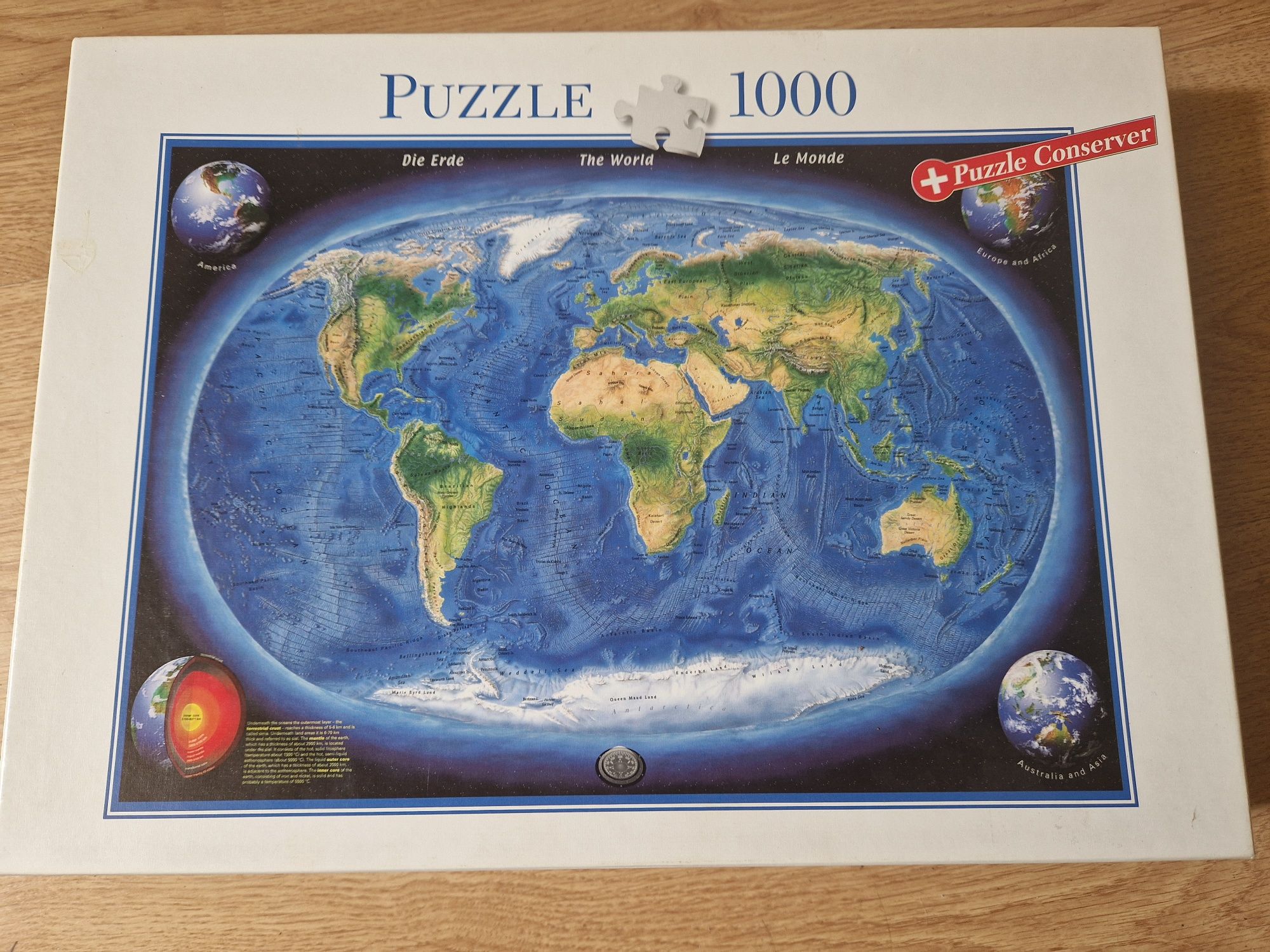 Puzzle Blatz 1000 elementów Mapa Ziemii