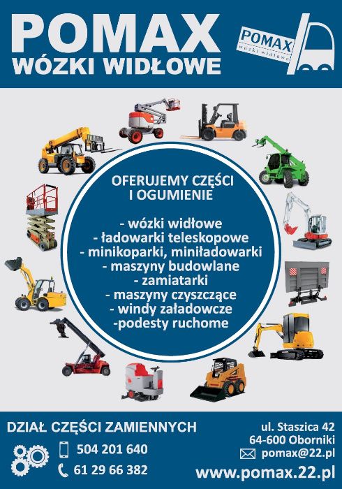 części do ładowarek JCB, VOLVO, MANITOU, MERLO