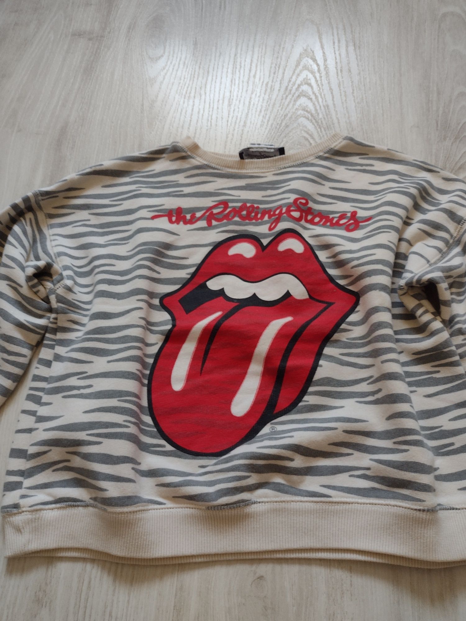 Bluza zara Rolling Stones zebra 140