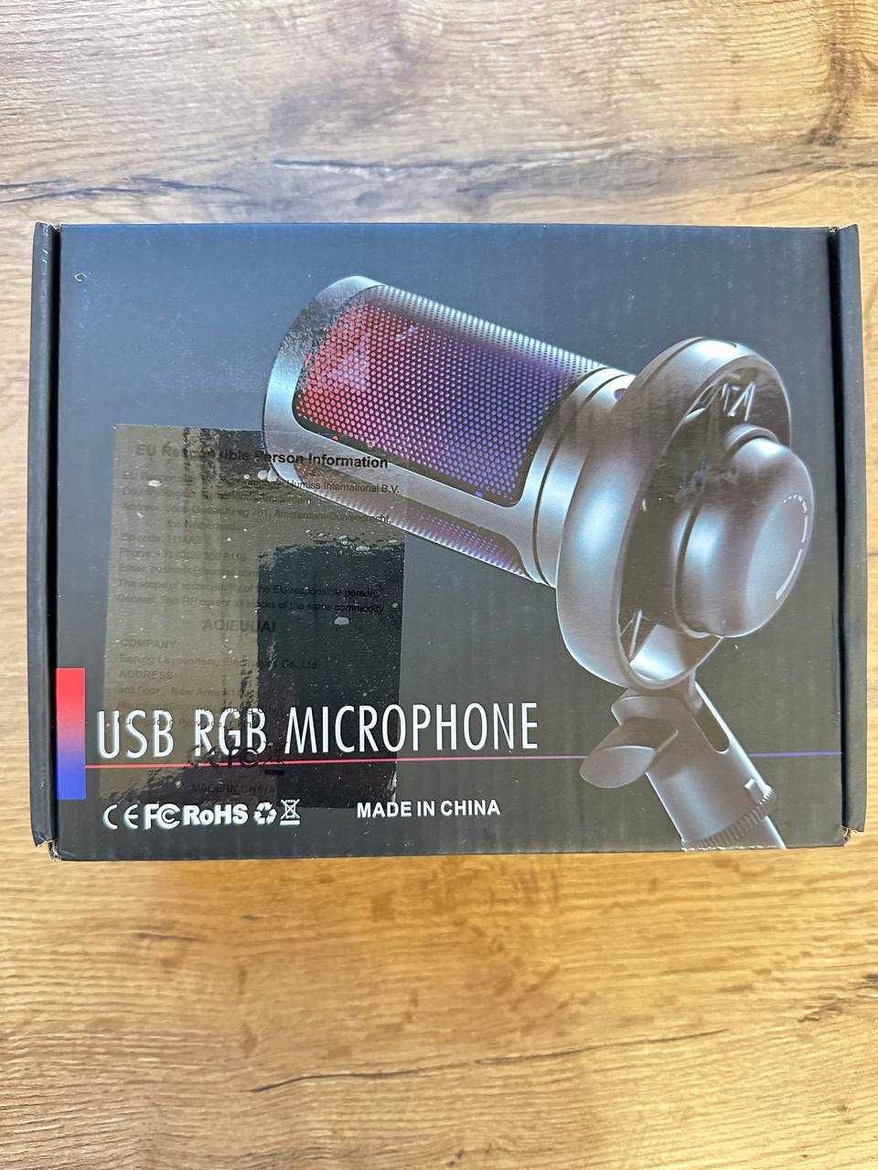 Микрофон игровой (для стриминга) ME6S с RGB подсветкой Новые!
