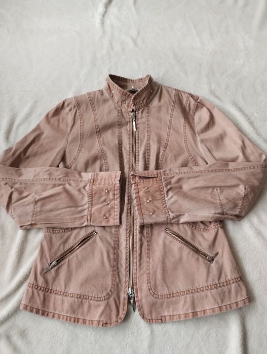 kurtka jeansowa brązowa