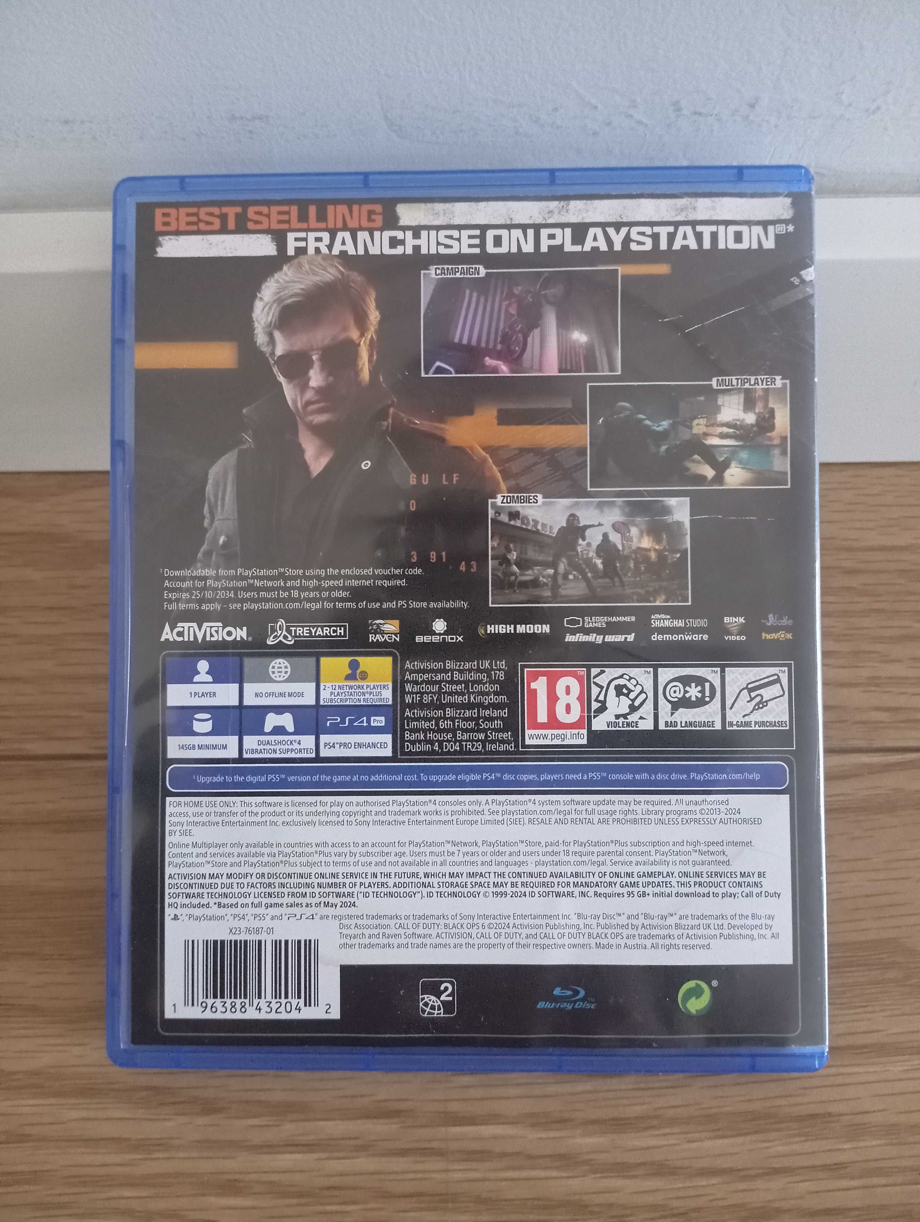 Call of Duty black ops 6, PS4 PlayStation 4 (retomo jogos PS1PS2PS3)