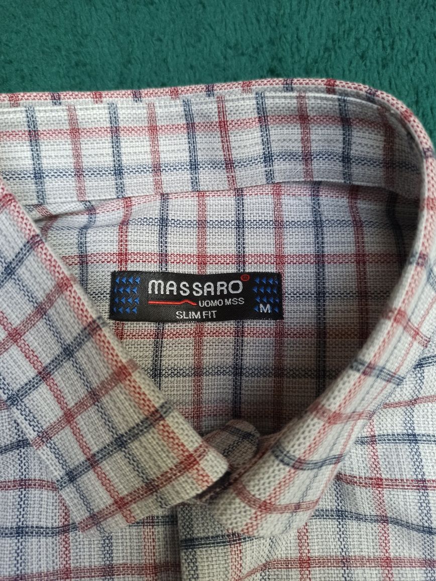 Koszula męska elegancka M, Massaro slim fit
