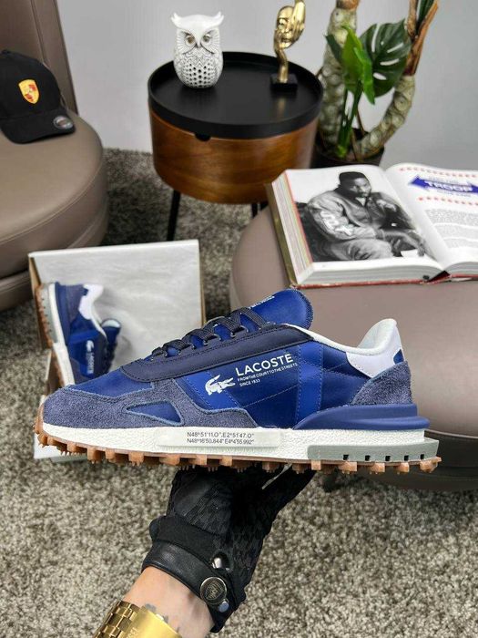 Чоловічі кросівки лакоста Lacoste Elite Active PRM Navy White [41-45]