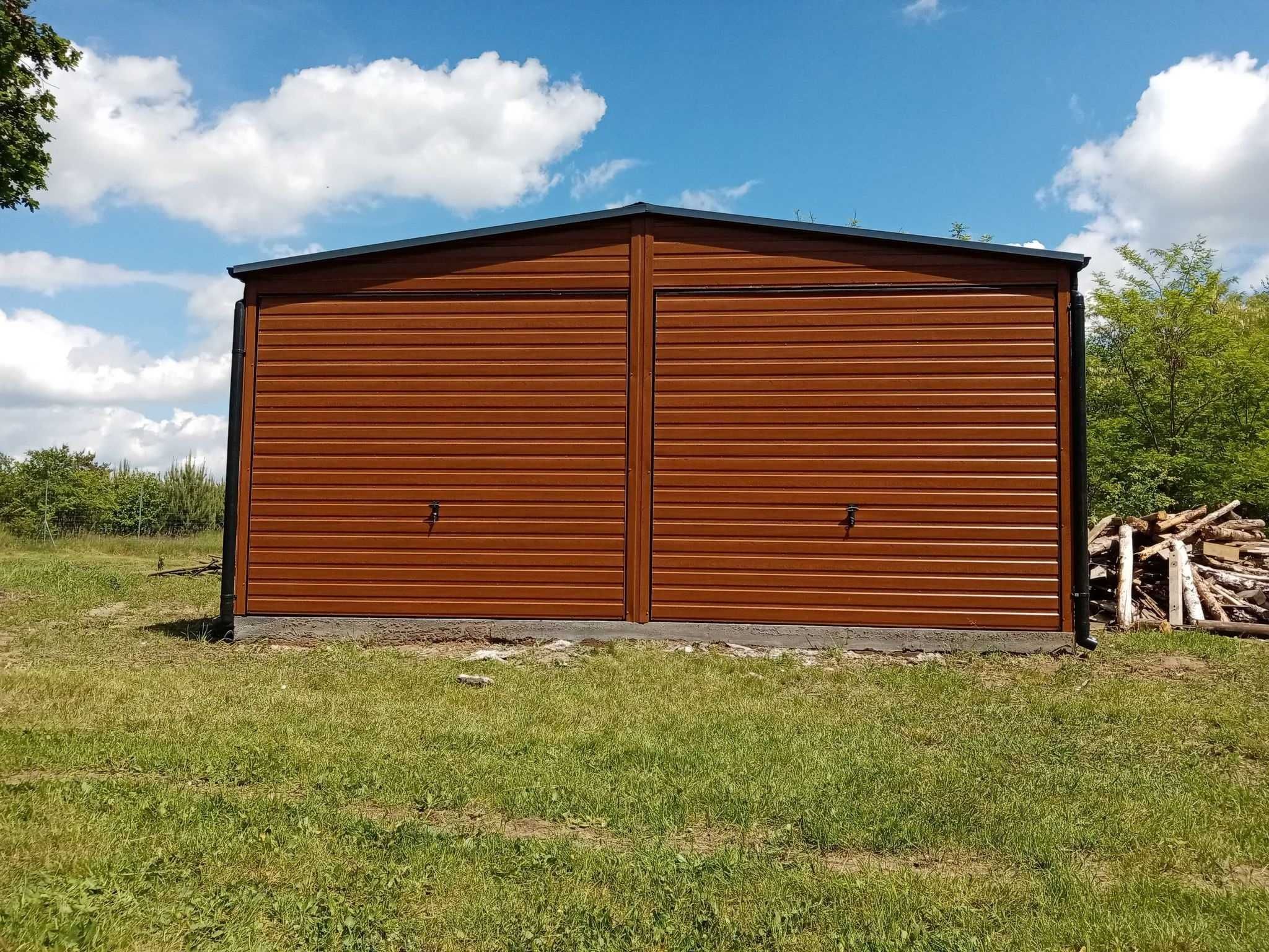 Garaż blaszany blaszak dwustanowiskowy 6x6 PRODUCENT różne wymiary 34