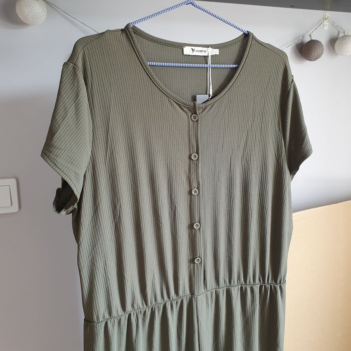 Damski kombinezon z długimi spodniami r.XL khaki