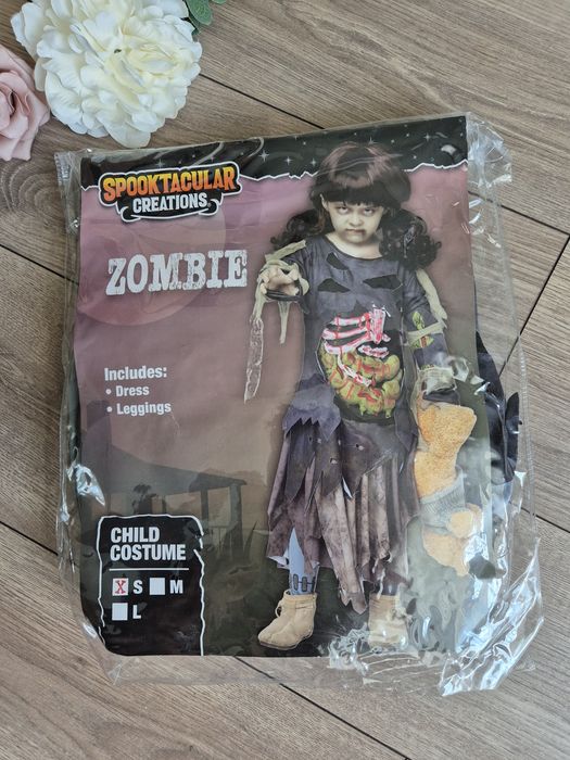 Kostium przebranie zombie halloween karnawał  116/122