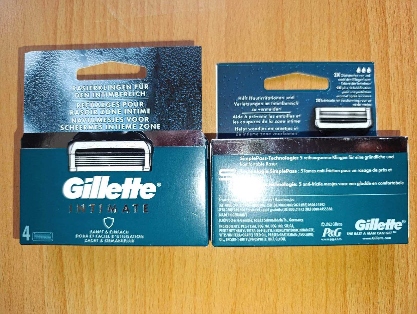 Змінні касети для гоління Gillette Fusion5, Gillette Intimate