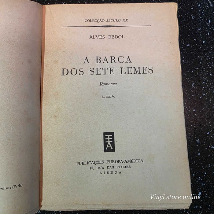 Livro - A Barca dos sete lemes - Alves redol - Ref-PAR4