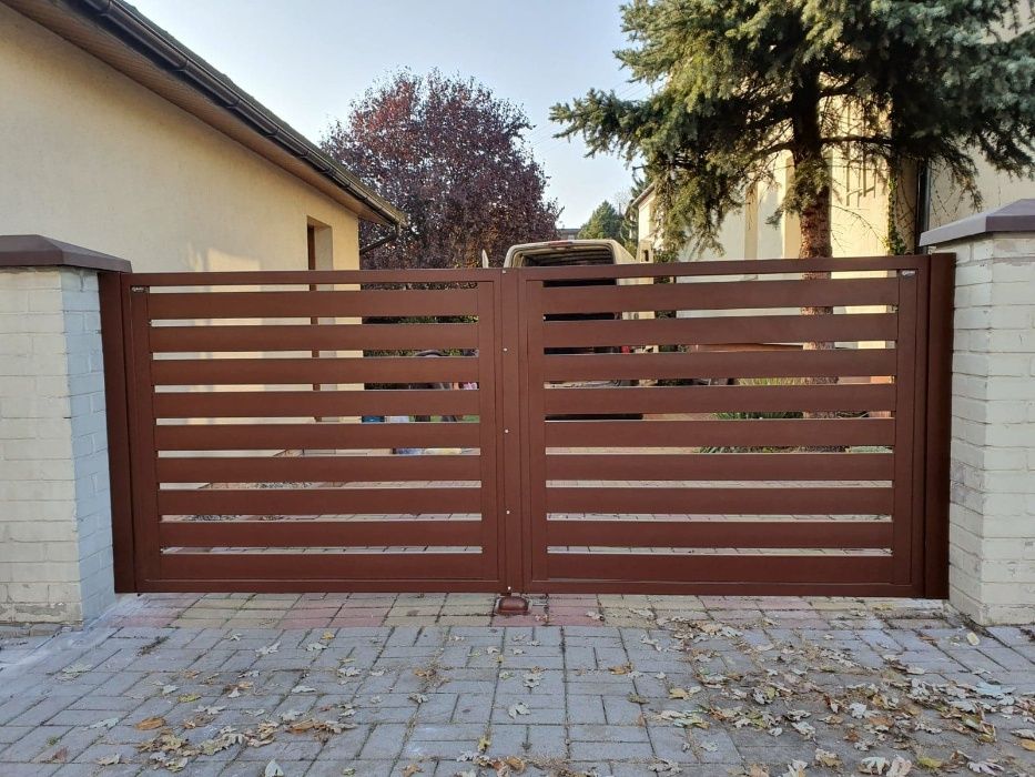 Brama Dwuskrzydłowa Wjazdowa Skrzydłowa Uchylna Bramy Palisadowa Al
