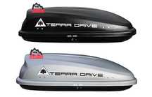 Бокс на крышу дах авто Terra Drive 320 сірий чорний мат 134*80*36 см